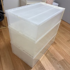 【半額以下】無印良品　ポリプロピレン　衣装ケース・引出式　3個セットの画像