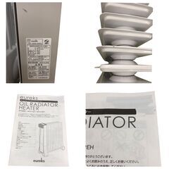 25R305 ジ6 eureks ユーレックス オイルラジエターヒーター 11枚フィン RFX11EH 取扱説明書付き 暖房機 中古品の画像