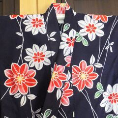 子供浴衣★注染★鉄線・クレマチス★size１４０の画像
