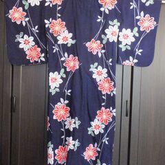 子供浴衣★注染★鉄線・クレマチス★size１４０の画像