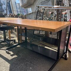 デスク　No.3955　キャスター付き　パソコンデスク　ワークデスク　【リサイクルショップどりーむ天保山】の画像