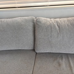 ニトリソファベッドグレーの画像