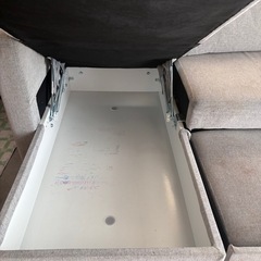 ニトリソファベッドグレーの画像