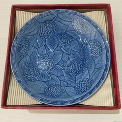 昭和レトロ大皿　アジサイ柄の画像