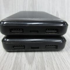( M-767 )モバイルバッテリー HIDISC HDDA-MB10TABK ２個セット USB Type-C ブラック 黒 PSEマーク認証 中古 動作確認済みの画像