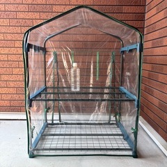 ビニールハウス 二段 家庭菜園 観葉植物の画像