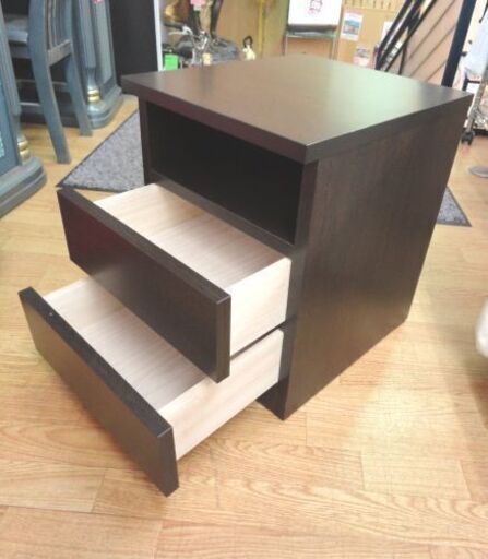 ドリームベッド ナイトテーブル NT-016 幅35㎝ サイドテーブル ダーク