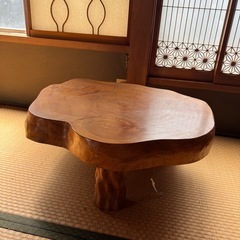 ローテーブル　座卓　1枚板　天然木の画像