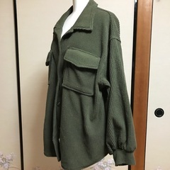 L  モスグリーン　ジャケットの画像
