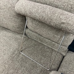 W 2508-507 L型3人掛けソファ ブラウン キズ汚れ有りの画像