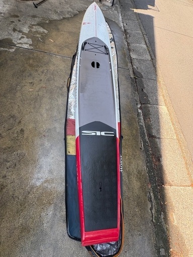 中古SUPレースボード、フィン、パドルセット