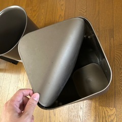 	山崎実業 tower ブラック風呂イス/浴室用｜壁面マグネット収納・浮かせる　　ゴミ箱２つまとめ売りの画像