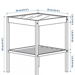 IKEA  NESNA ネスナ ローテーブル 中古 家具 買取 サイドテーブル, 竹,  の画像