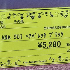 リユースのサカイ浦和店 【E221】ANA SUI ﾍｱﾊﾞﾚｯﾀ ﾌﾞﾗｯｸの画像