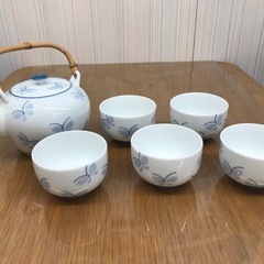 【未使用】有田焼　茶器揃　龍栄作　急須＆蓋付き湯呑みセットの画像