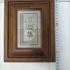 シャドーボックス 木製額縁 ピアノを弾く少女 立体アート インテリア 壁掛け デコパージュ　250818-7Tの画像
