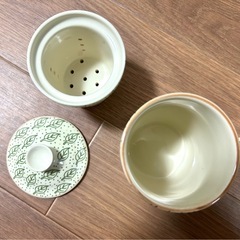 【新品　未使用】茶こし付きのマグカップ　中国茶用　可愛いマグカップ　ティーポット 茶器 キッチン雑貨 台湾雑貨 中華 インテリア おしゃれ アジアン ナチュラル カフェ リゾート ホテルライクの画像