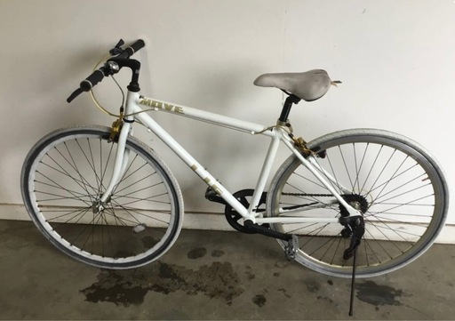 A-52 △ v 岐阜発/ L.I.G/ MOVE/ クロスバイク/ 7段変速/ 自転車/ 700×28c/ サドル破れあり/ 走行確認/ 現状品/ R7.6/2 △