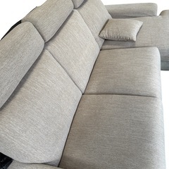 【美品】三人掛けL字ソファ クッション付き　の画像