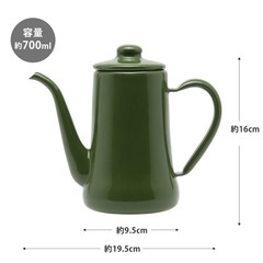 野田琺瑯　月兎印製品　スリムポットドリップ0.7Lの画像