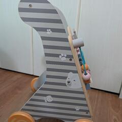 木製手押し車　ベビーウォーカーの画像