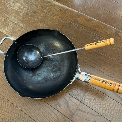 周富徳鉄フライパン&おたま (クローバー‼︎) 上島の調理器具《鍋