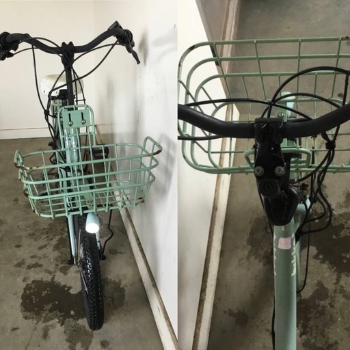 A-54 △ v 岐阜発/ ブリジストン/bikke2/電動アシスト自転車/20インチ/3段変速/バッテリー8.7Ah/充電器なし/走行確認/現状品/ R7.5/27 △