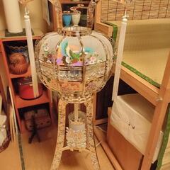 高級2段盆灯篭１対　中古品の画像
