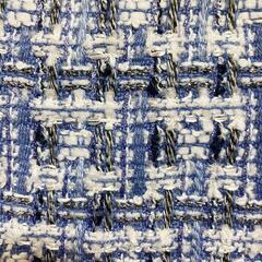 an アン 半袖 ツイードタイトミニキャバドレス ブルー キャバドレスの画像