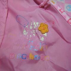 【中古】子供用　レインコート　110　サンリオ　ウサハナ　ピンクの画像