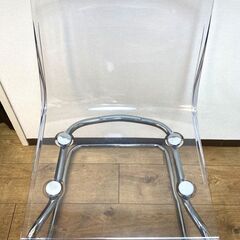 ★IKEA イケア トービアスチェア 透明 クロムメッキ★の画像