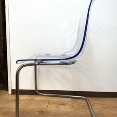 ★IKEA イケア トービアスチェア 透明 クロムメッキ★の画像