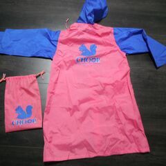 【中古】子供用　レインコート　120　CHOOP　ピンク　ブルーの画像