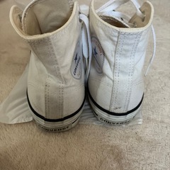 コンバース 白 スニーカー 23.5cmの画像
