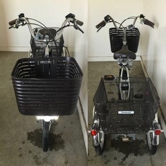h-100△ q 岐阜発/パナソニック/電動アシスト三輪自転車/スイングなし/3段変速/バッテリー12Ah/充電器なし/走行確認/現状品/管23s/R7.7/1△の画像