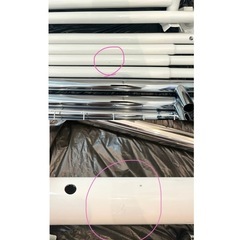 ハンガーラック　ホワイト　2段　2連の画像