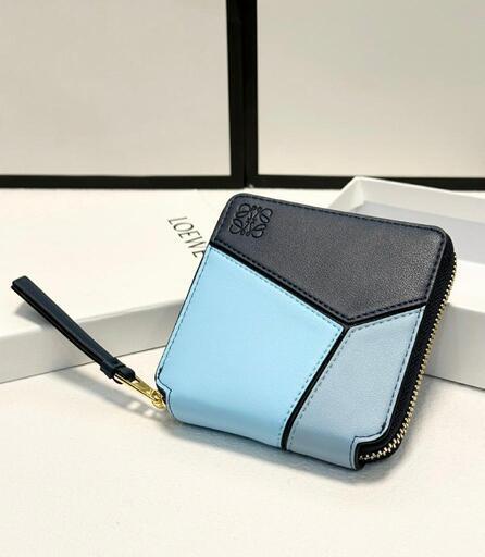 【LOEWE】ロエベ パズル 2つ折財布 ブルー