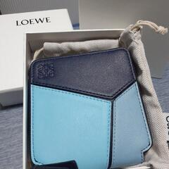 【LOEWE】ロエベ パズル 2つ折財布 ブルーの画像