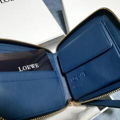 【LOEWE】ロエベ パズル 2つ折財布 ブルーの画像