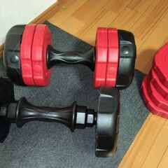 可変ダンベル10kg　4kg/7kg/10kgにセットできます　これ一つで４つのダンベルの代わりになりますの画像