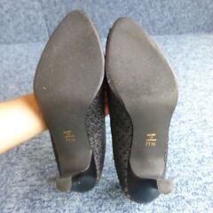 washington オープントゥパンプス 21.5 黒の画像