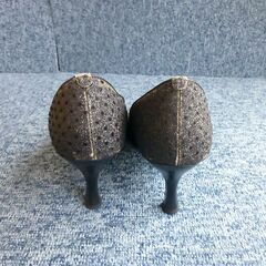 washington オープントゥパンプス 21.5 黒の画像