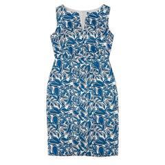 ERUKEI SETTAN エルケイセッタン バストカットデザイン ミディドレス ブルー キャバドレスの画像