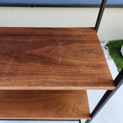 スチールラック　木目調の画像