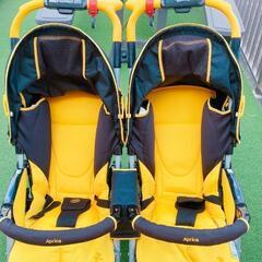 (美品‼️)双子用ベビーカー　Aprica の画像