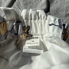 SHEIN スカート ジャンパースカート 象 リボン 74 白の画像
