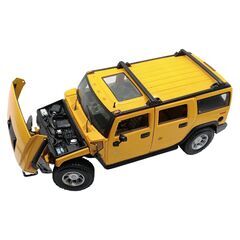 【迫力の1/18】Maisto ハマーH2 イエロー ミニカー ダイキャストモデルの画像