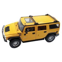 【迫力の1/18】Maisto ハマーH2 イエロー ミニカー ダイキャストモデルの画像