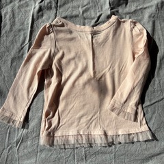 baby gap Tシャツ 長袖 ピンク 12-18M 80cm フリルの画像