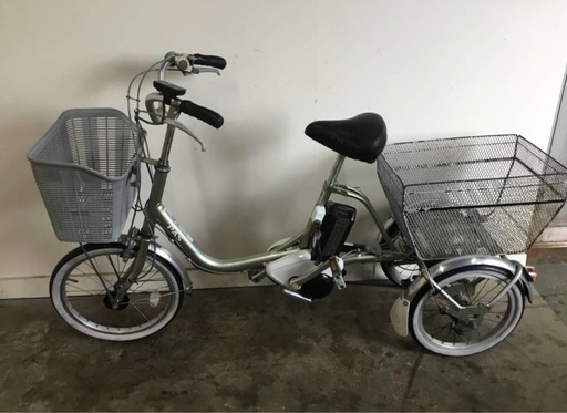 A-62 岐阜発/ヤマハPAS/電動アシスト三輪自転車/ スイングあり/ 走行確認/ バッテリー6.2Ah/ 充電器なし/現状品/R6.10/6 s1.6